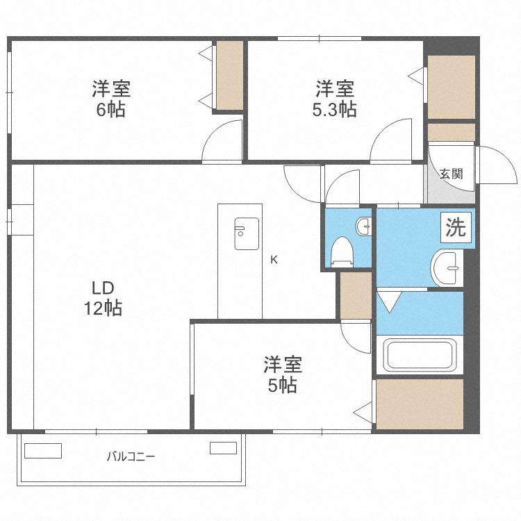 J-CITY.STELLA(3LDK/3階)の間取り写真