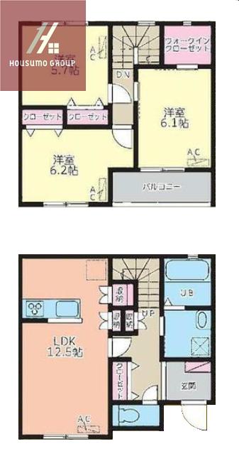 PORTO稲田本町(3LDK/1階)の間取り写真
