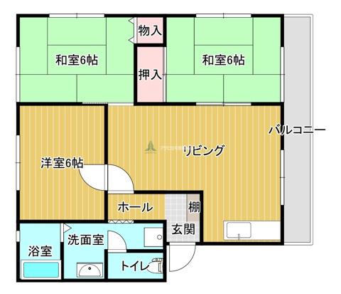 グレース小森野(3LDK/2階)の間取り写真