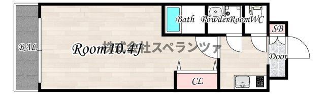 THE MUSIC COURT(1K/4階)の間取り写真