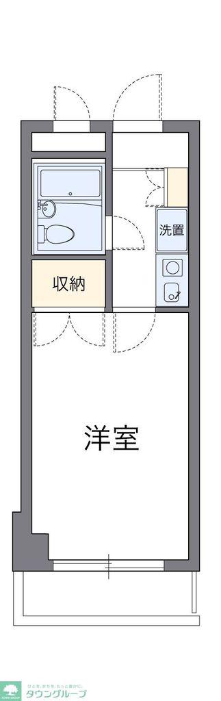 レオパレスRXコスモM(1K/1階)の間取り写真