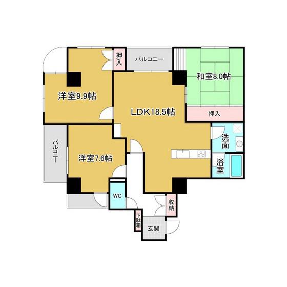 ベル・ソフィア(3LDK/5階)の間取り写真