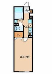 BELIEVE HOUSE(1K/1階)の間取り写真
