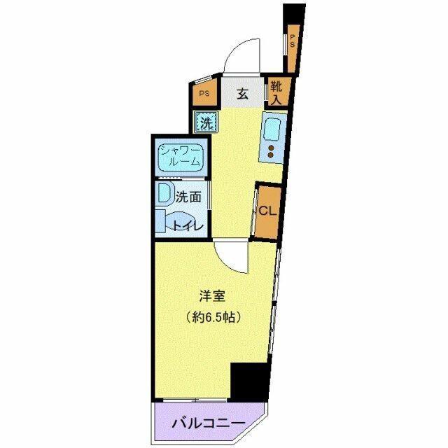 スカイコート新宿曙橋(1K/11階)の間取り写真