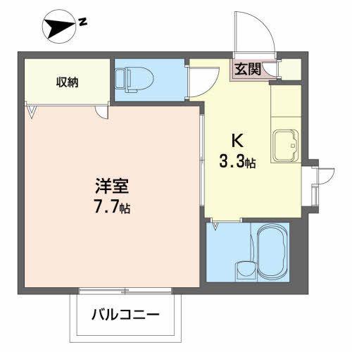 マーメゾンA(1K/2階)の間取り写真