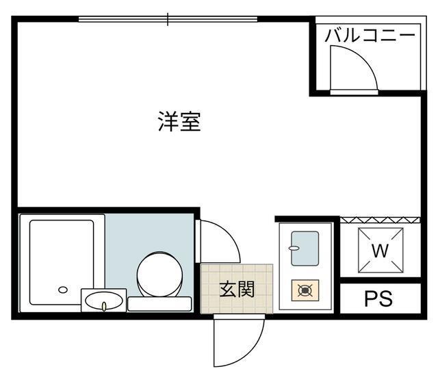TOP・立川第2(ワンルーム/1階)の間取り写真