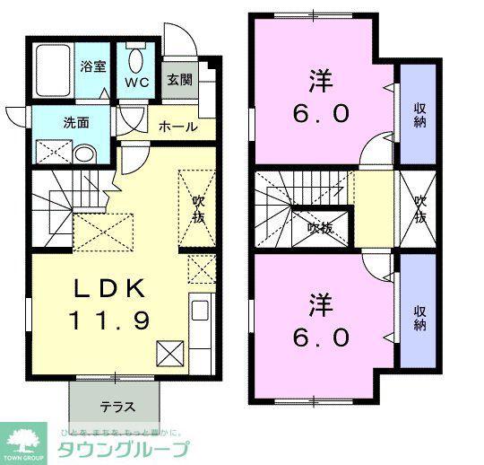 フォレスト・コート(2LDK/1階)の間取り写真