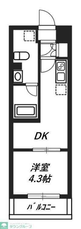 リヴシティ八王子(1DK/5階)の間取り写真