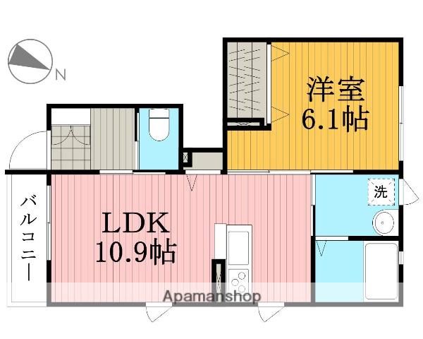 アミコート(1LDK/1階)の間取り写真
