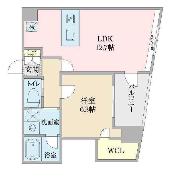 グーズベリー(1LDK/7階)の間取り写真