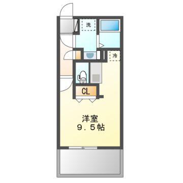 QUADOR名古屋駅(ワンルーム/1階)の間取り写真