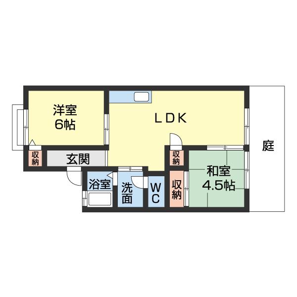 セジュール日高(3DK/1階)の間取り写真