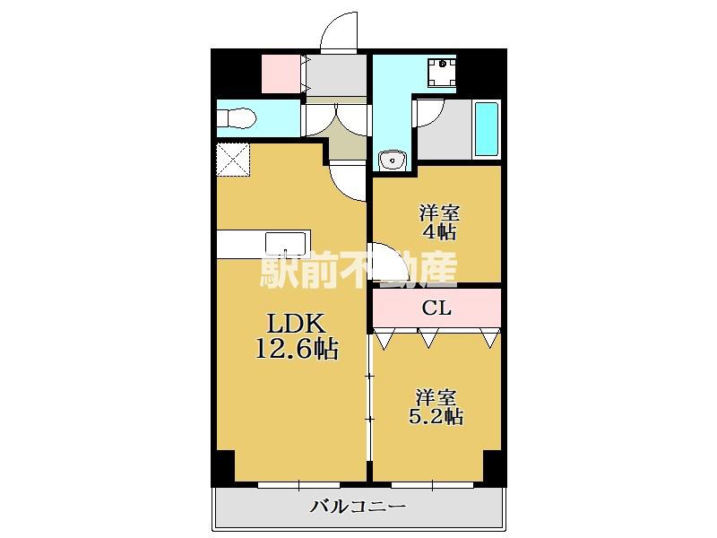 S-FORT佐賀天神(1SLDK/9階)の間取り写真