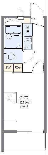 レオパレスクレールメゾンII(1K/3階)の間取り写真
