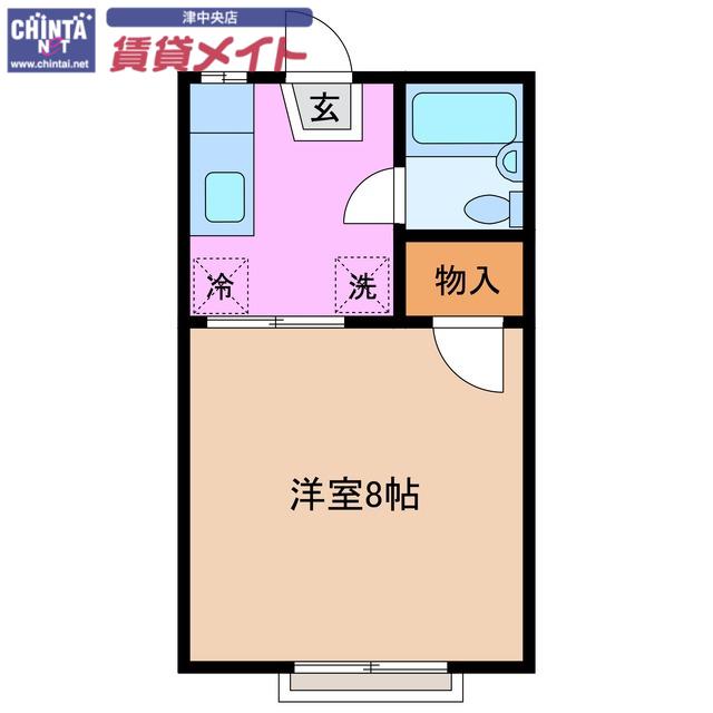 コーポボナール(1K/2階)の間取り写真