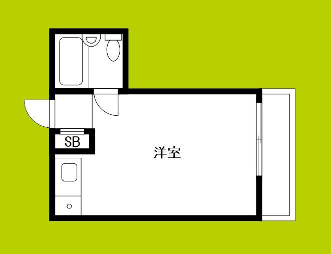 LBアパートメント(ワンルーム/4階)の間取り写真