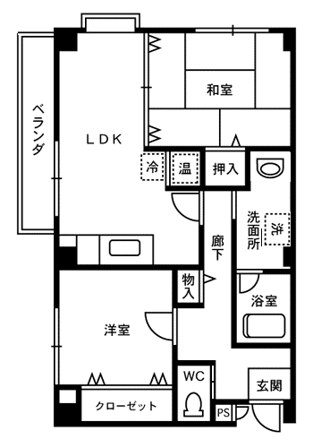 KSLUMIERE(2LDK/2階)の間取り写真