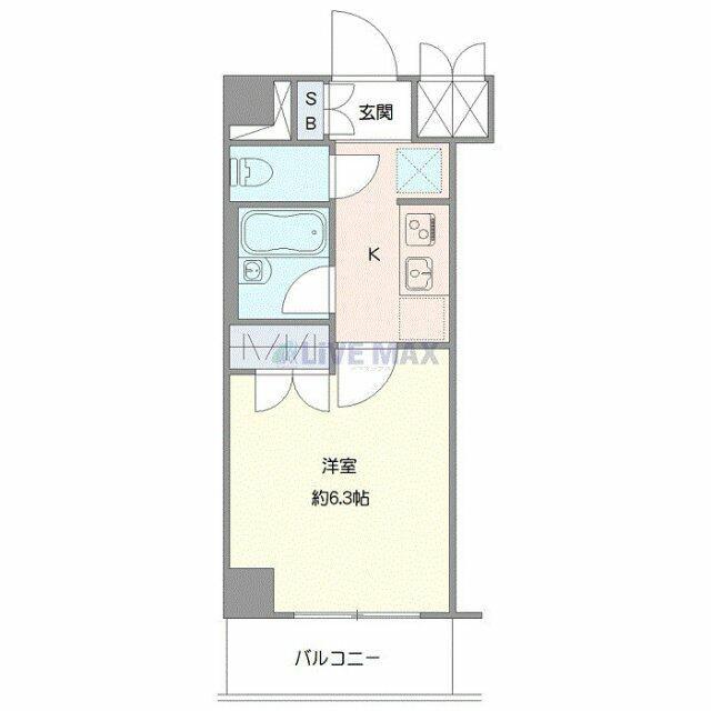 ヴェルステージ町田駅前(1K/6階)の間取り写真