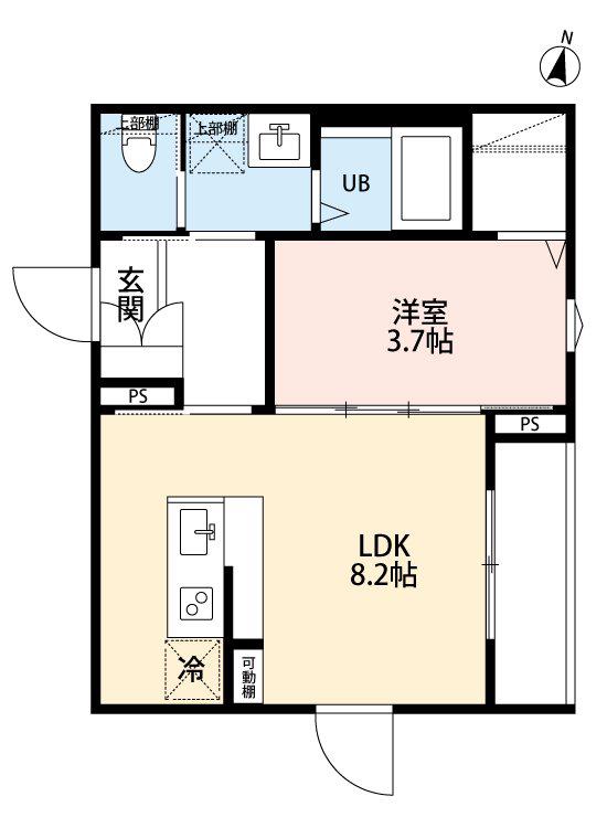 ROBOT HOME 西馬込(1LDK/2階)の間取り写真