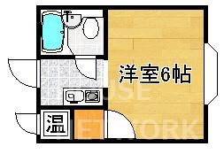 プティメゾン下鴨(1K/2階)の間取り写真