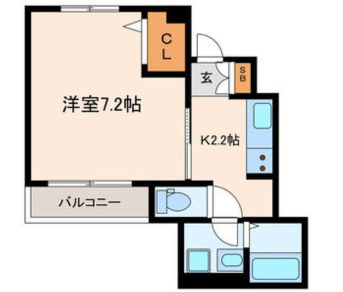 マミハイム(1K/1階)の間取り写真