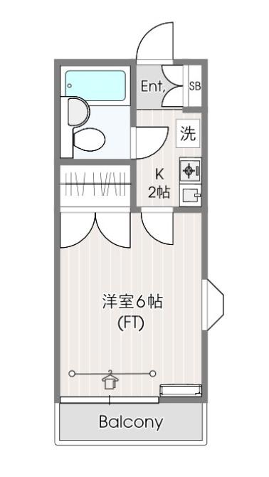 アークコーヨー(1K/2階)の間取り写真
