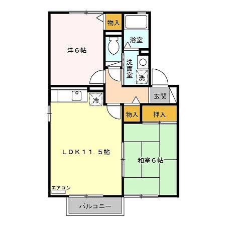 タントミール(2LDK/2階)の間取り写真