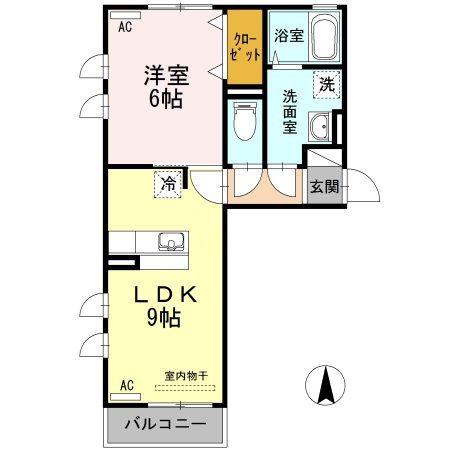 GRANDIO III(1LDK/3階)の間取り写真