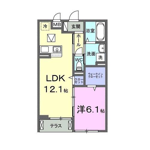 グランデソン(1LDK/1階)の間取り写真