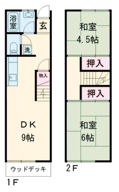 レジデンス王塚(2LDK/1階)の間取り写真