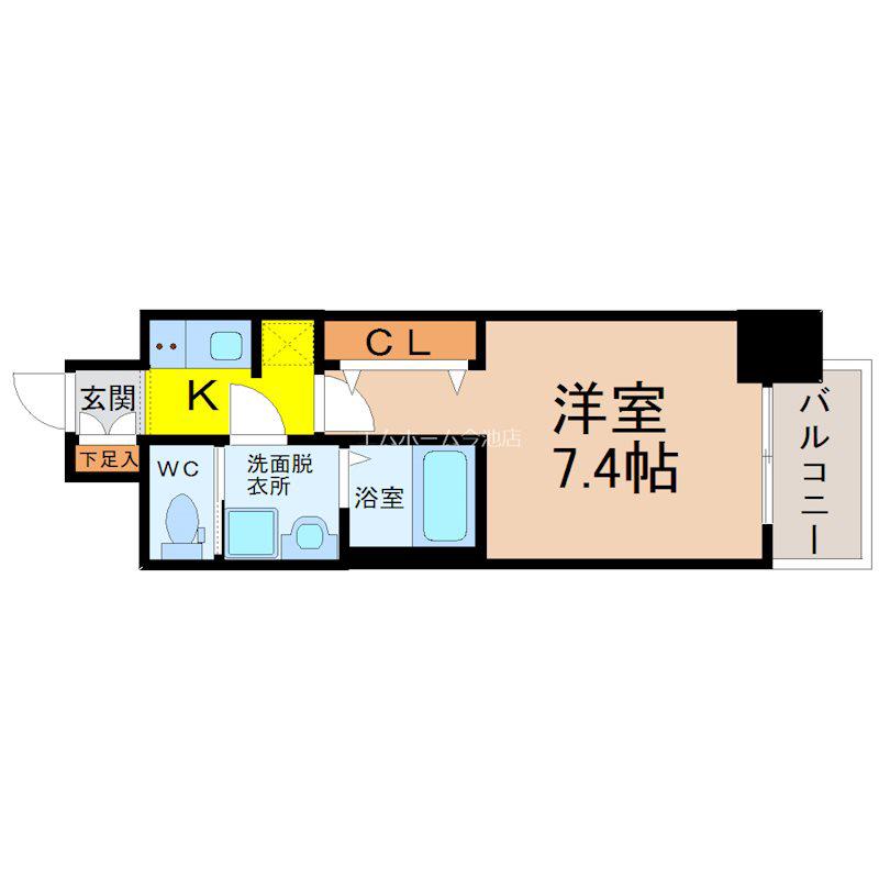 S-RESIDENCE堀田(1K/11階)の間取り写真