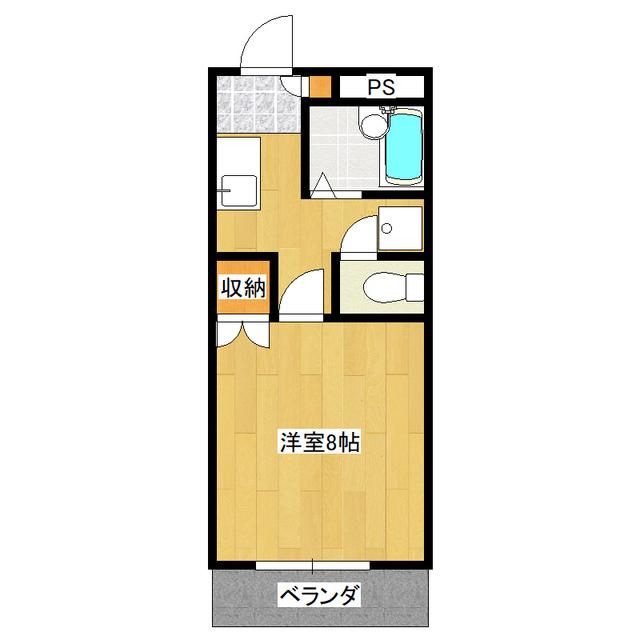 メゾンクシダ(1K/3階)の間取り写真