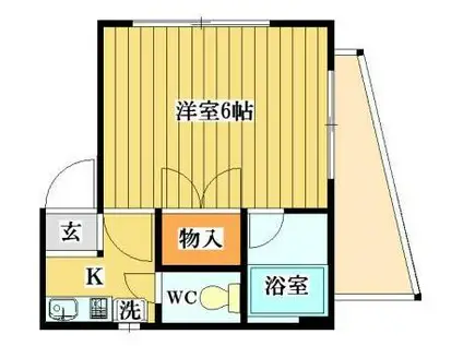 エクセレントハイツ(1K/2階)の間取り写真