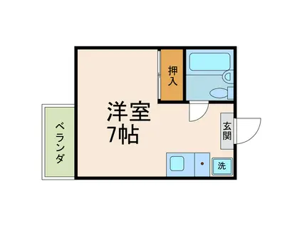 片原町駅北マンション(ワンルーム/3階)の間取り写真
