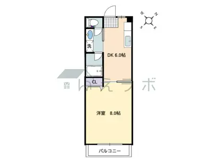 グレイス神田(1DK/6階)の間取り写真