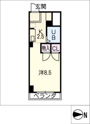 レジデンスTL西荘(1K/5階)の間取り写真