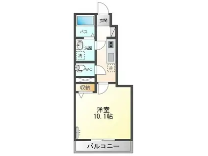 ベル・クレール(1K/1階)の間取り写真