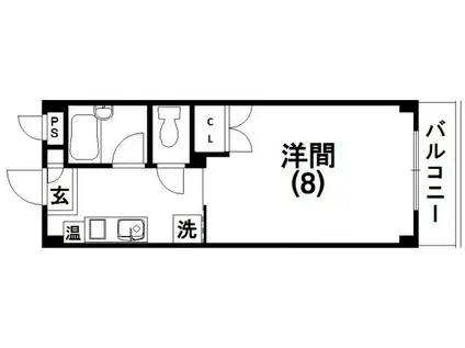 カーサアスカル(1K/2階)の間取り写真