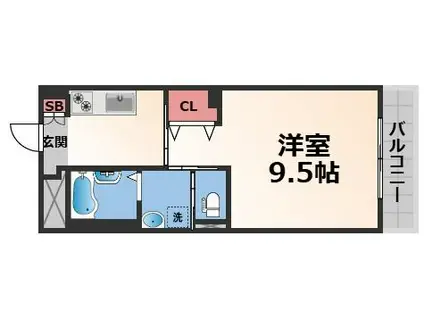 LIEN CHATEAU(1K/2階)の間取り写真