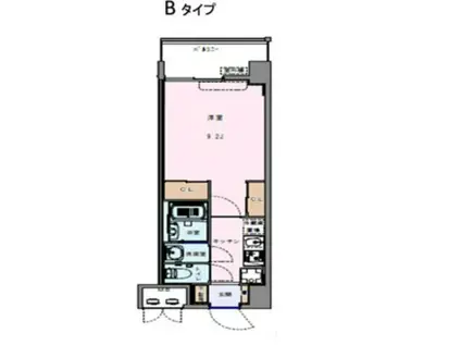 GLUCK MAISON S-SAKAI XVIグリュックメゾンエスサ(1K/4階)の間取り写真
