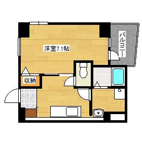 ライフメント国泰寺III(1K/9階)の間取り写真