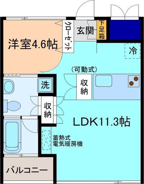 茶屋町APARTMENT(1LDK/3階)の間取り写真