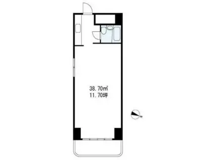グローリア初穂平野ビル(ワンルーム/4階)の間取り写真