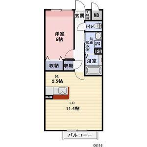 スターライズ(1LDK/1階)の間取り写真