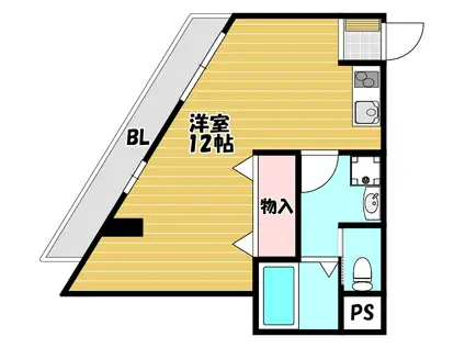 門真レカンIII(ワンルーム/3階)の間取り写真
