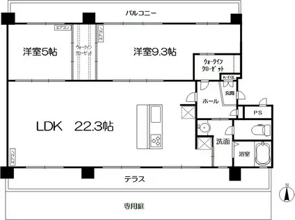 メゾンアーデン(2LDK/1階)の間取り写真
