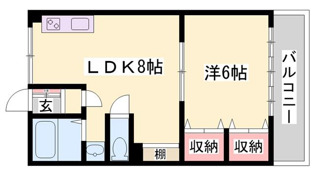 長田コーポ(1LDK/3階)の間取り写真