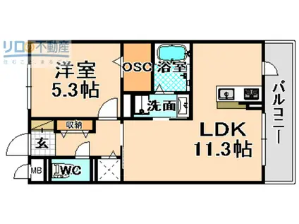 LOTHLOLIEN(1LDK/3階)の間取り写真