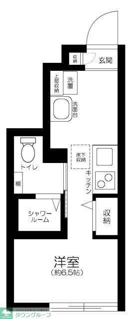 ソルナクレイシア東中野(ワンルーム/1階)の間取り写真