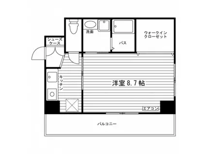 T・H ADMIRAL(1K/3階)の間取り写真